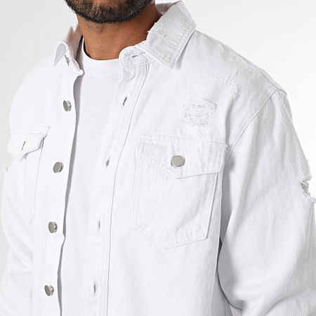 Uniplay - 888 Sobrecamisa vaquera blanca