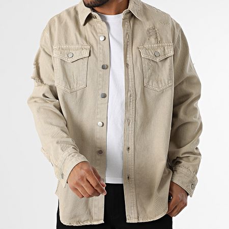 Uniplay - 888 Sobrecamisa de jean beige
