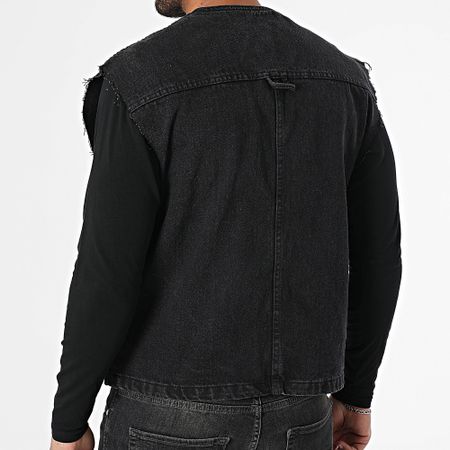 Uniplay - 69A Chaleco vaquero negro sin mangas
