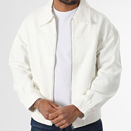Uniplay - 22A Chaqueta vaquera con cremallera beige claro