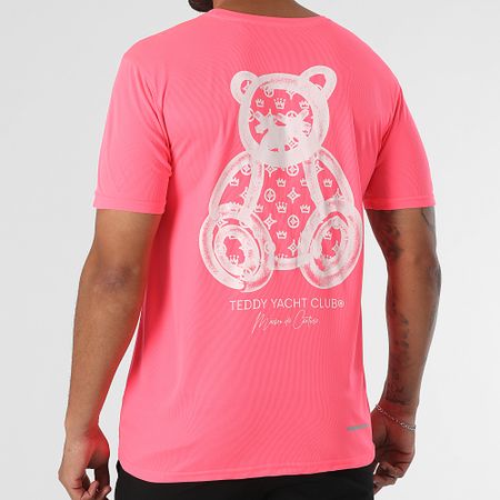 Teddy Yacht Club - Conjunto de jersey y pantalón corto Tech Maison De Couture Negro Rosa Fluo Blanco