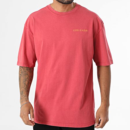 Black Industry - Camiseta oversize Côte D'Azur 025 Rojo