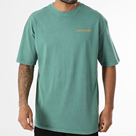 Black Industry - Camiseta oversize Côte D'Azur 025 Verde