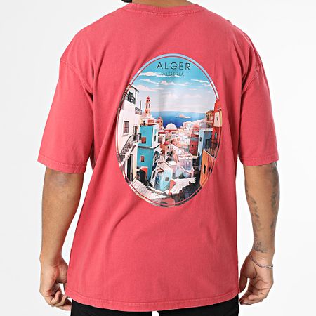 Black Industry - Camiseta oversize Alger 039 Rojo