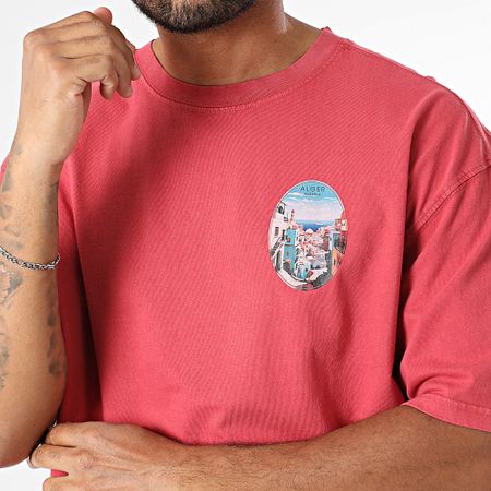 Black Industry - Camiseta oversize Alger 039 Rojo