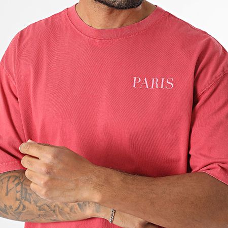 Black Industry - Camiseta oversize Paris 014 Rojo