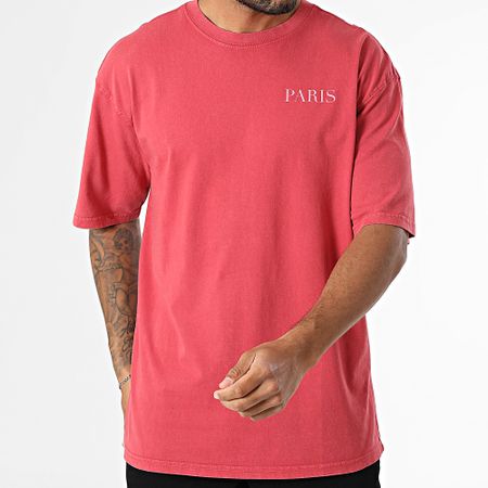 Black Industry - Camiseta oversize Paris 014 Rojo