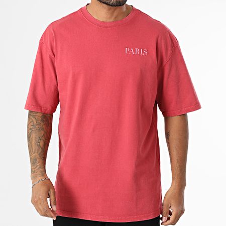 Black Industry - Camiseta oversize Paris 014 Rojo