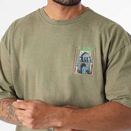 Black Industry - Camiseta oversize Argelia 044 Verde caqui