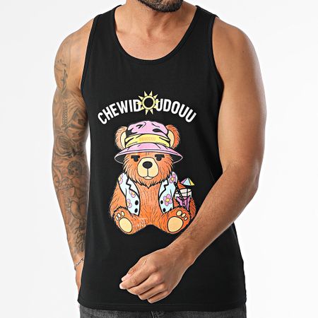 Chewidoudouu X Ryan Jernival - Camiseta de tirantes negra de cóctel