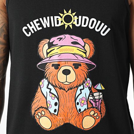Chewidoudouu X Ryan Jernival - Camiseta de tirantes negra de cóctel