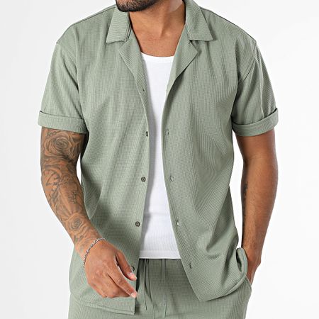 Classic Series - Conjunto de camisa de manga corta y pantalón corto Dove Verde caqui