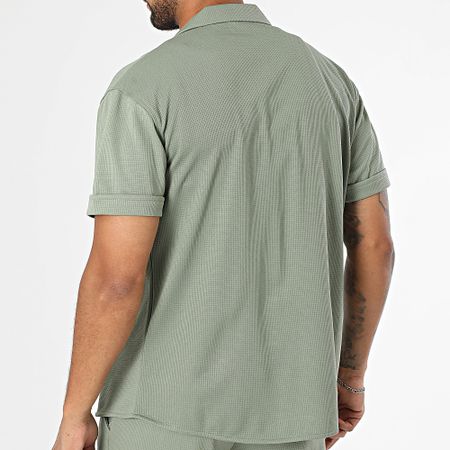 Classic Series - Conjunto de camisa de manga corta y pantalón corto Dove Verde caqui