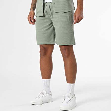 Classic Series - Conjunto de camisa de manga corta y pantalón corto Dove Verde caqui