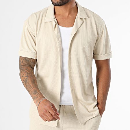 Classic Series - Conjunto de camisa de manga corta y pantalón corto Dove Beige