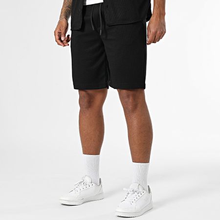 Classic Series - Conjunto de camisa negra de manga corta y pantalón corto Dove