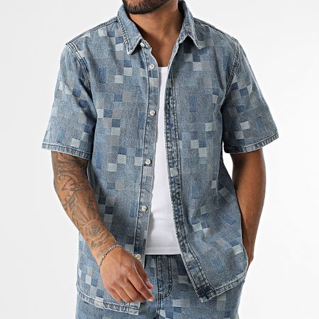 Classic Series - Conjunto de camisa de manga corta y pantalón vaquero 002 Blue Denim