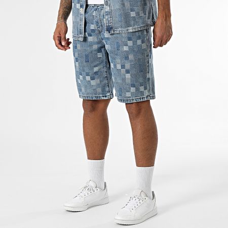 Classic Series - Conjunto de camisa de manga corta y pantalón vaquero 002 Blue Denim