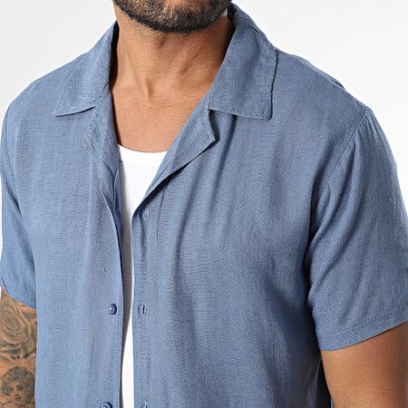 Classic Series - Leon King Camisa azul de manga corta