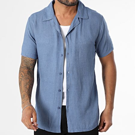 Classic Series - Leon King Camisa azul de manga corta
