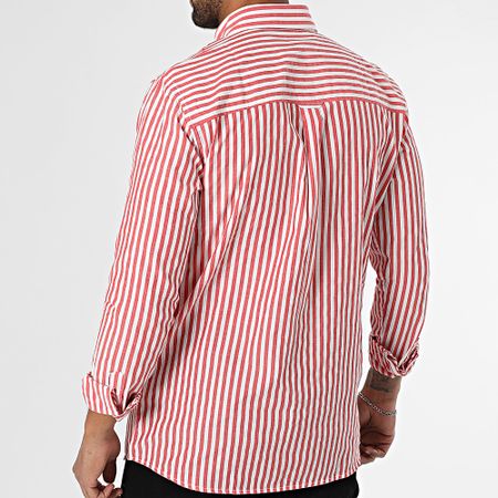 Geographical Norway - 168 Camisa de manga larga a rayas rojas y blancas