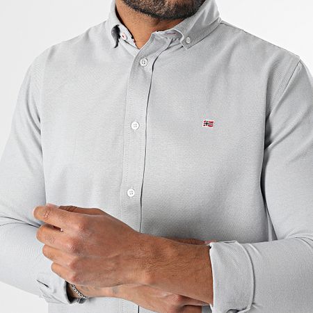 Geographical Norway - Camisa de manga larga 173 Gris