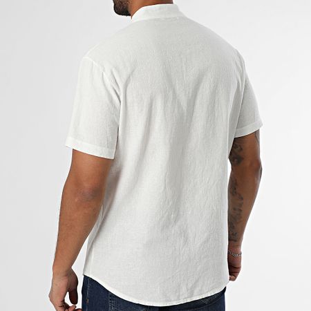 KZR - Camisa de manga corta Cuello de oficial 059 Beige claro