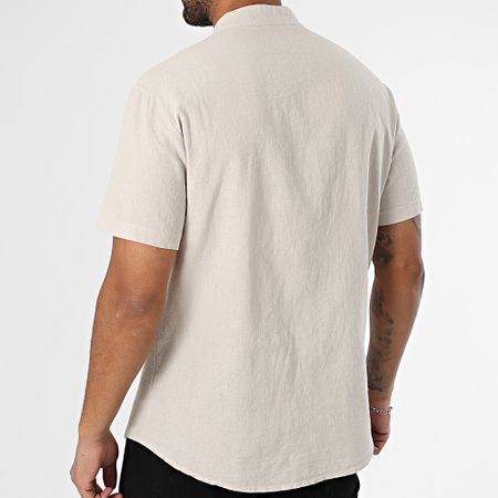 KZR - Camisa de manga corta Cuello de oficial 059 Beige