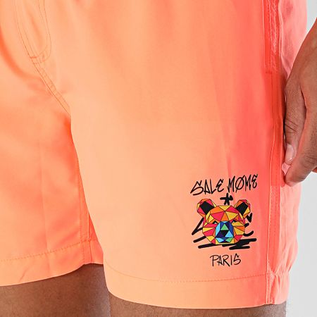 Sale Môme Paris - Shorts de baño Geomedrips Teddy Bear Naranja Fluo