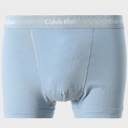 Calvin Klein - Juego de 5 boxers NB2877A Azul marino Azul claro Turquesa Beige Gris brezo
