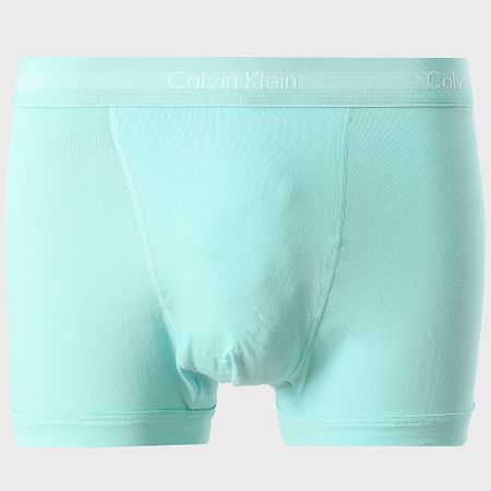 Calvin Klein - Juego de 5 boxers NB2877A Azul marino Azul claro Turquesa Beige Gris brezo