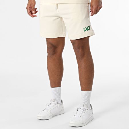 Luxury Lovers - Conjunto de camiseta y pantalón corto Malibu Sport Club Beige Verde