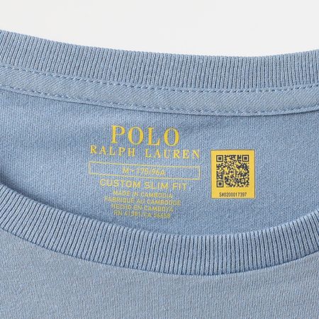 Polo Ralph Lauren - Camiseta Original Player Custom Slim Fit Azul Claro