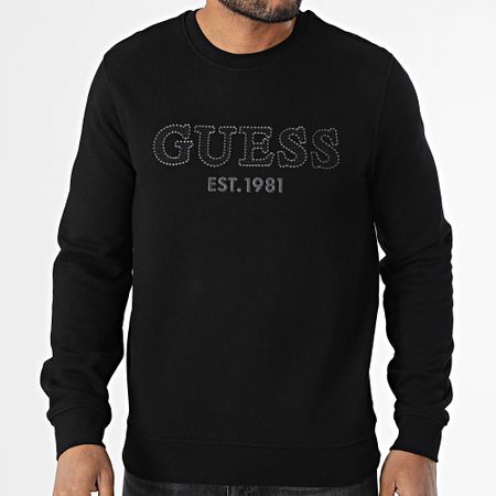 Guess - Cuello redondo Slim Sweat Top M5YQ08-KCN01 Negro