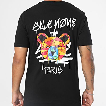 Sale Môme Paris - Conjunto de camiseta y pantalón corto Geomedrips Teddy Bear negro