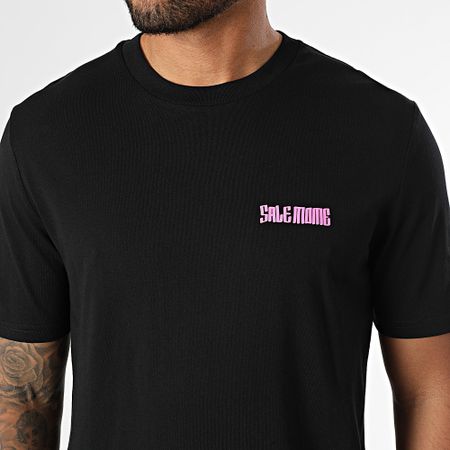 Sale Môme Paris - Conjunto de camiseta y pantalón corto King Rabbit Negro Rosa Fluo