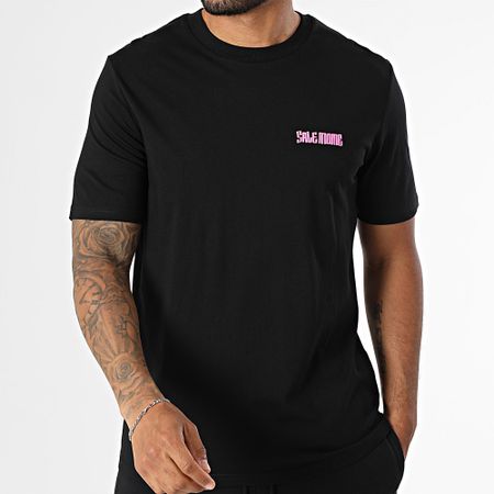 Sale Môme Paris - Conjunto de camiseta y pantalón corto King Rabbit Negro Rosa Fluo