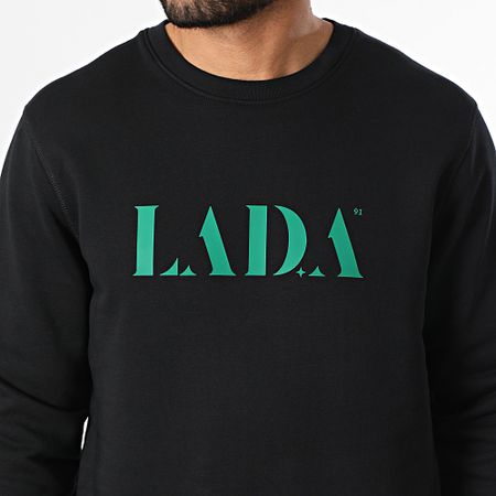 Shotas X LA D.A - LA D.A Sudadera cuello redondo Negro Verde