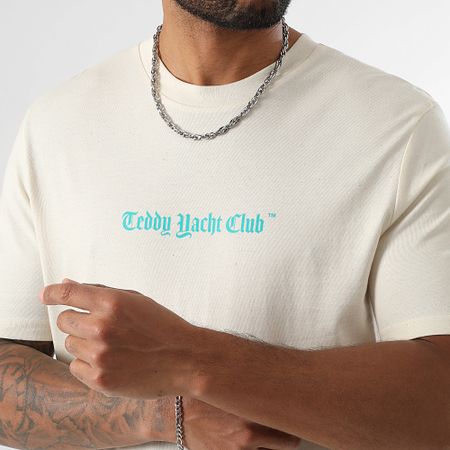 Teddy Yacht Club - Conjunto de camiseta y pantalón corto Dripping Mono Turquesa Beige