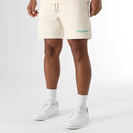 Teddy Yacht Club - Conjunto de camiseta y pantalón corto Dripping Mono Turquesa Beige