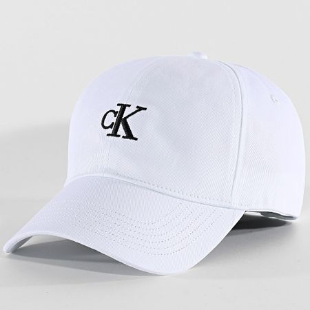 Calvin Klein - Gorra con monograma bordado 5024 Blanco
