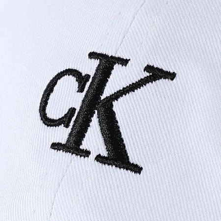 Calvin Klein - Gorra con monograma bordado 5024 Blanco