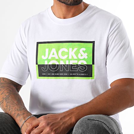 Jack And Jones - Logan Summer Print Tee Shirt Blanco
