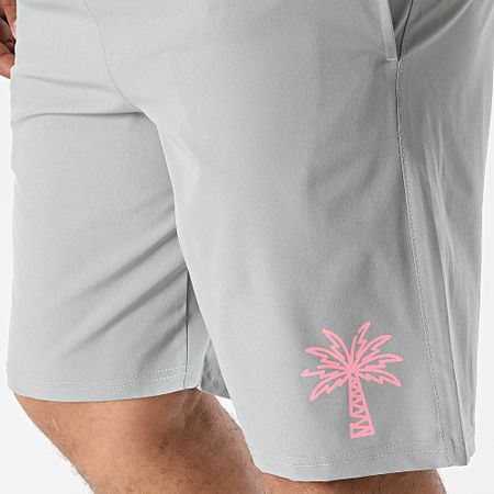 Luxury Lovers - Tech Palm Jogging Shorts Gris Rosa