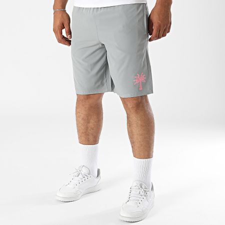 Luxury Lovers - Tech Palm Jogging Shorts Gris Rosa