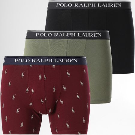 Polo Ralph Lauren - Juego De 3 Boxers Negro Verde Caqui Naranja