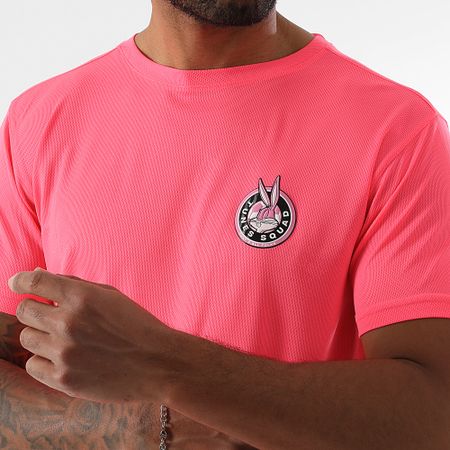 Looney Tunes - Conjunto de jersey y pantalón corto Bugs Bunny Tech Badge Negro Rosa Fluo