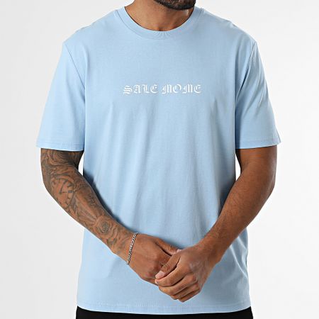 Sale Môme Paris - Oversize Tee Shirt Large Postiché Azul claro
