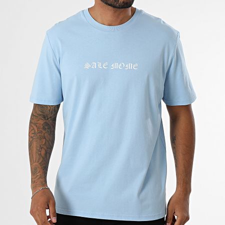 Sale Môme Paris - Oversize Tee Shirt Large Postiché Azul claro
