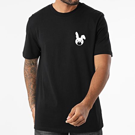 Sale Môme Paris - Oversize Tee Shirt Conejo Spray Negro Rosa Fluo